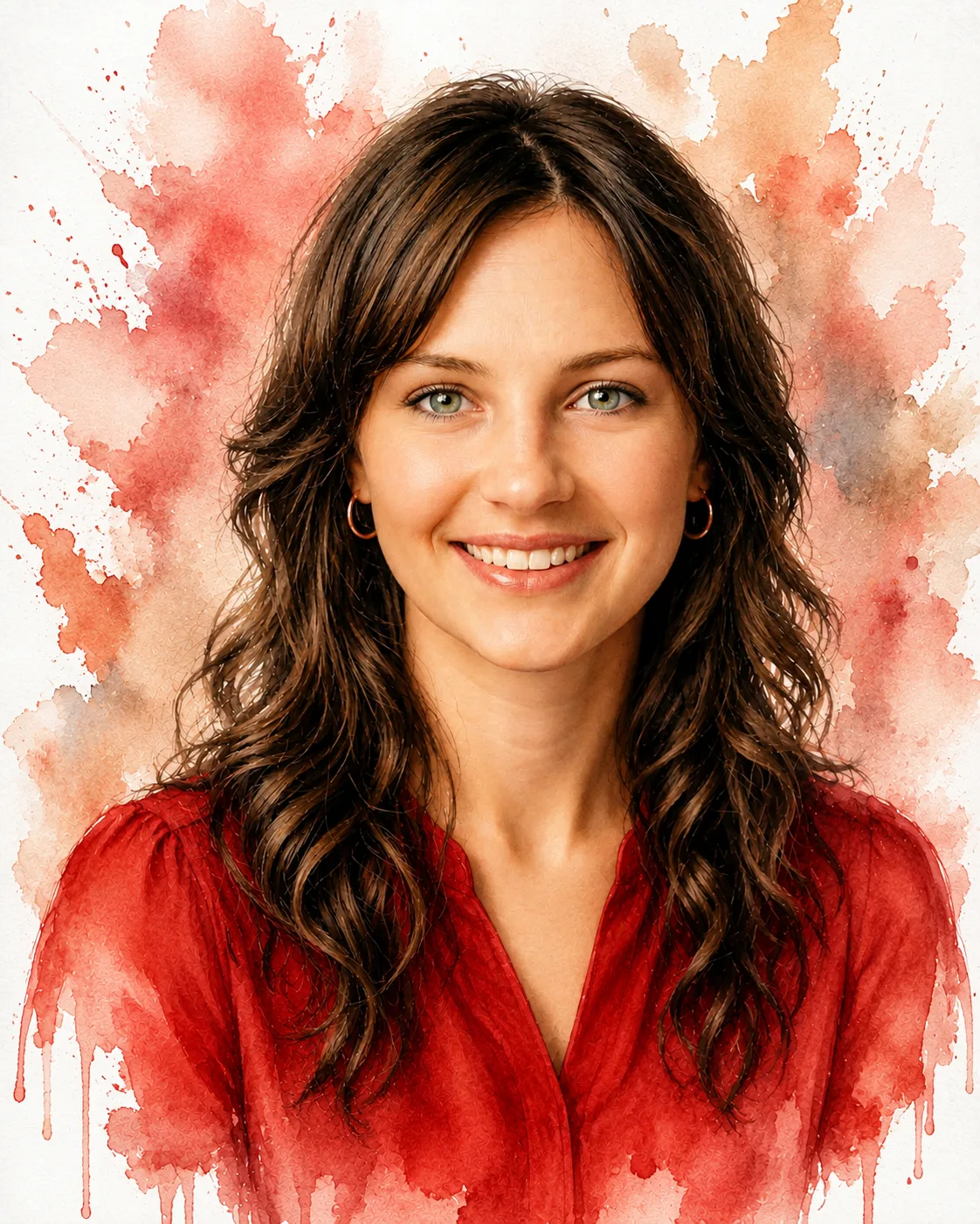 watercolor portrait of a woman